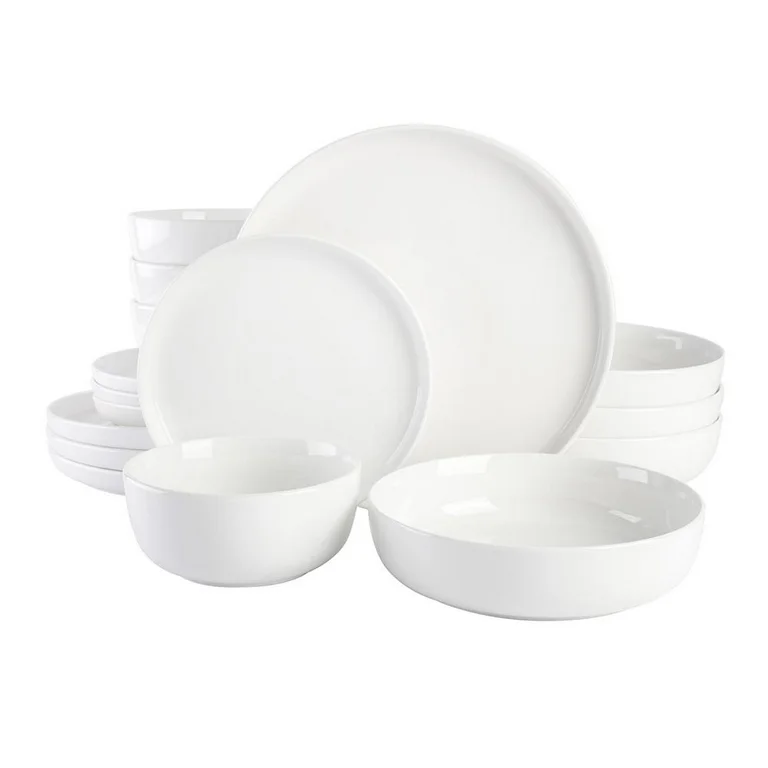 Gibson Stackable Dinnerware Set 16pc White