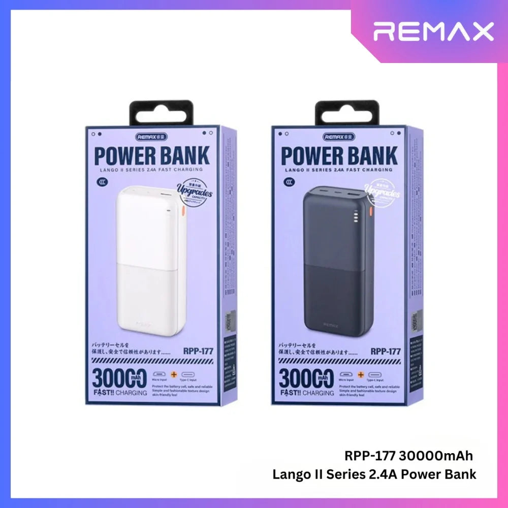 REMAX - RPP-177 Lango II Series 30000mah 2.4A Power Bank