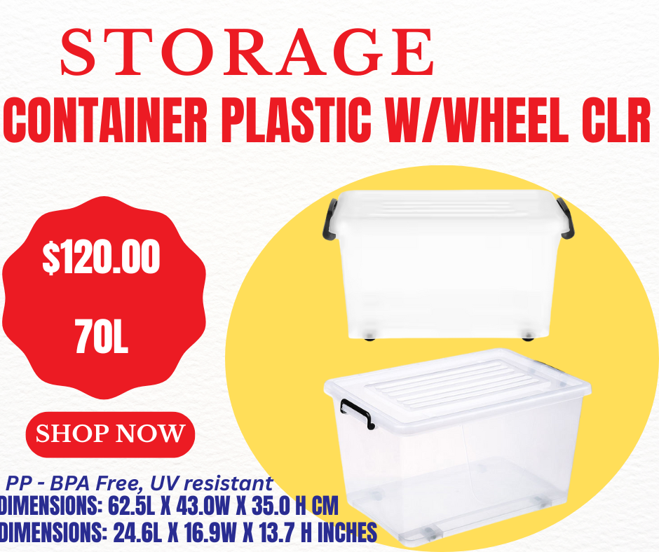 Storage Container Plastic with Wheels