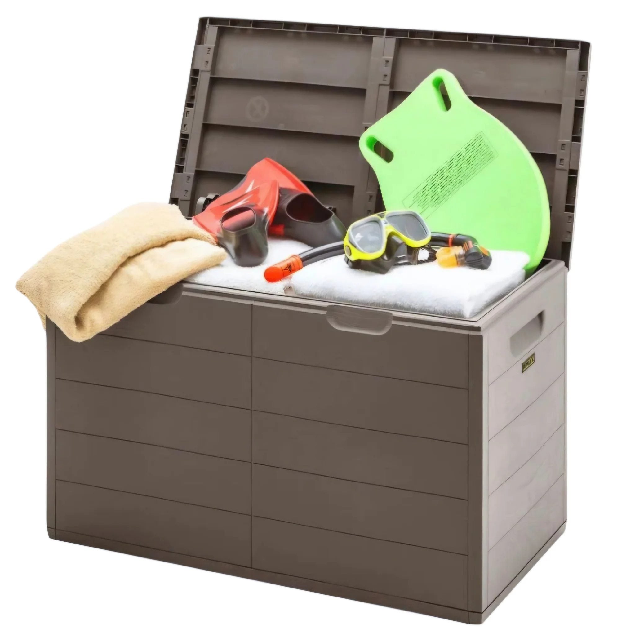 Rimax 53 Gallon Resin Deck Storage Box (200 Liters) MOCHA (14220)
