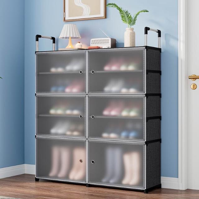 DustProof Double Row 5 Tier Shoe Cabinet