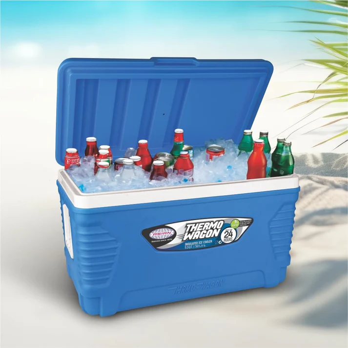 Thermo Wagon Insulated Ice Cooler 50Ltr Blue