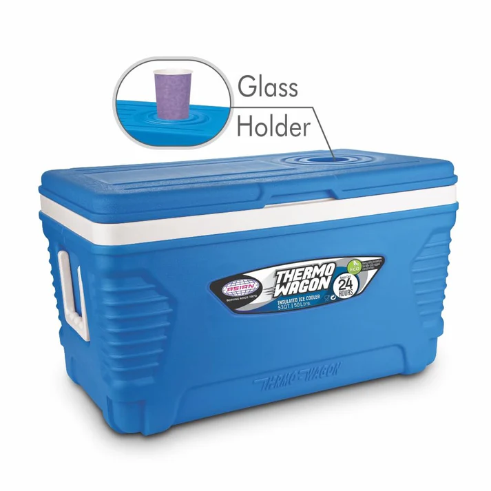 Thermo Wagon Insulated Ice Cooler 50Ltr Blue