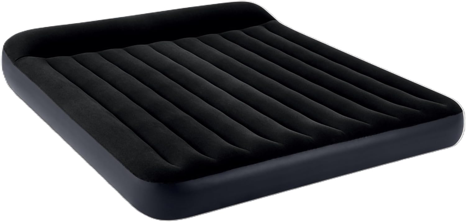 The Intex King Dura-Beam Pillow Rest Classic Airbed Model 64144 with H ...
