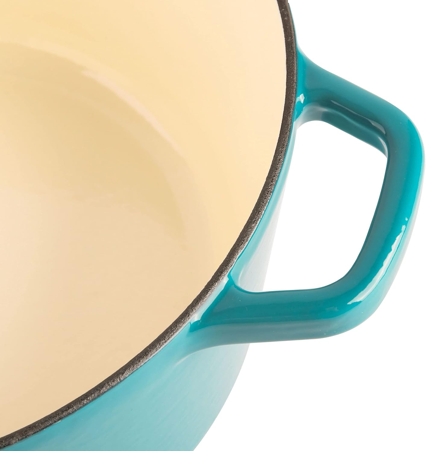 Spice by Tia Mowry 3.5 QT Enameled Cast Iron Dutch Oven W/Embossed Lid – Teal