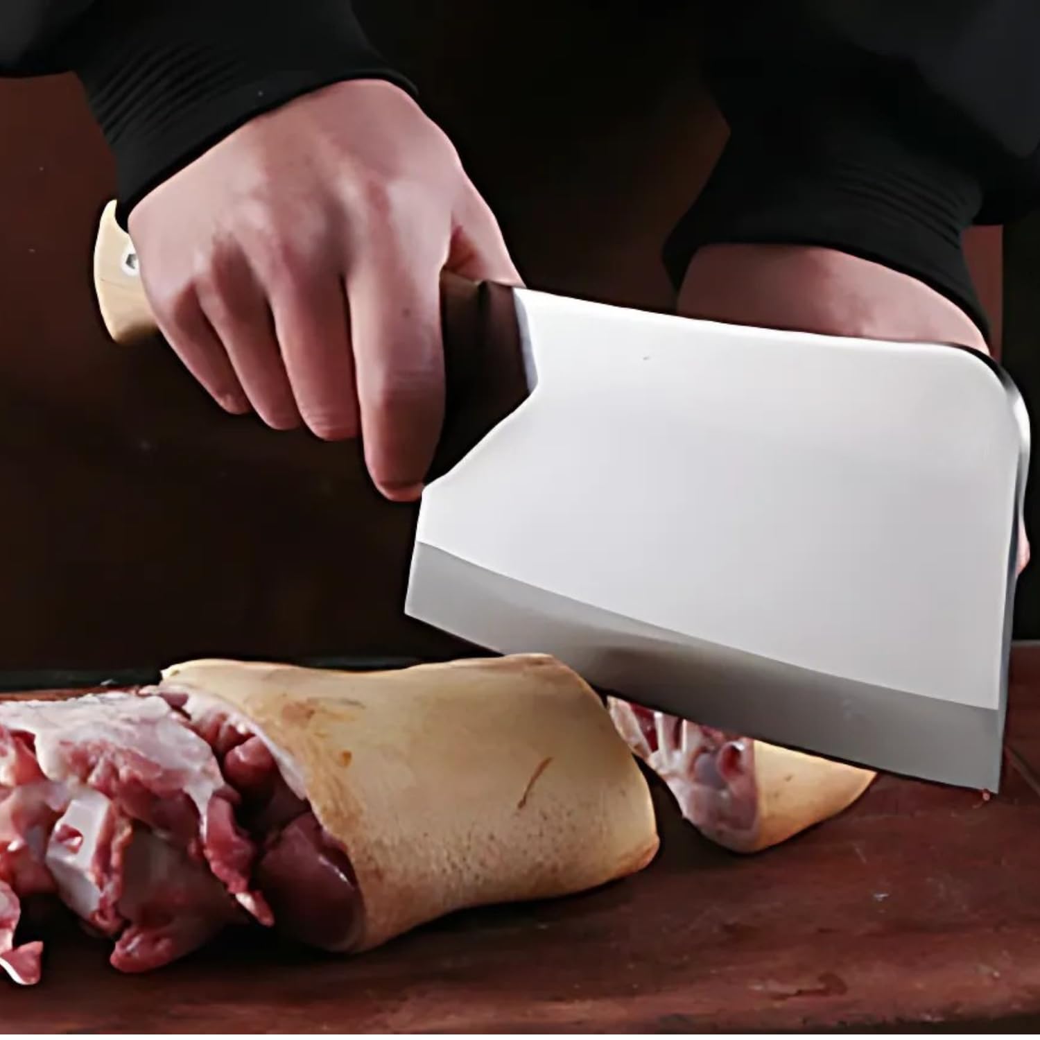 7.2 Inch Professional Heavy Cleaver Butcher Knife Razor Sharp German Steel Blade