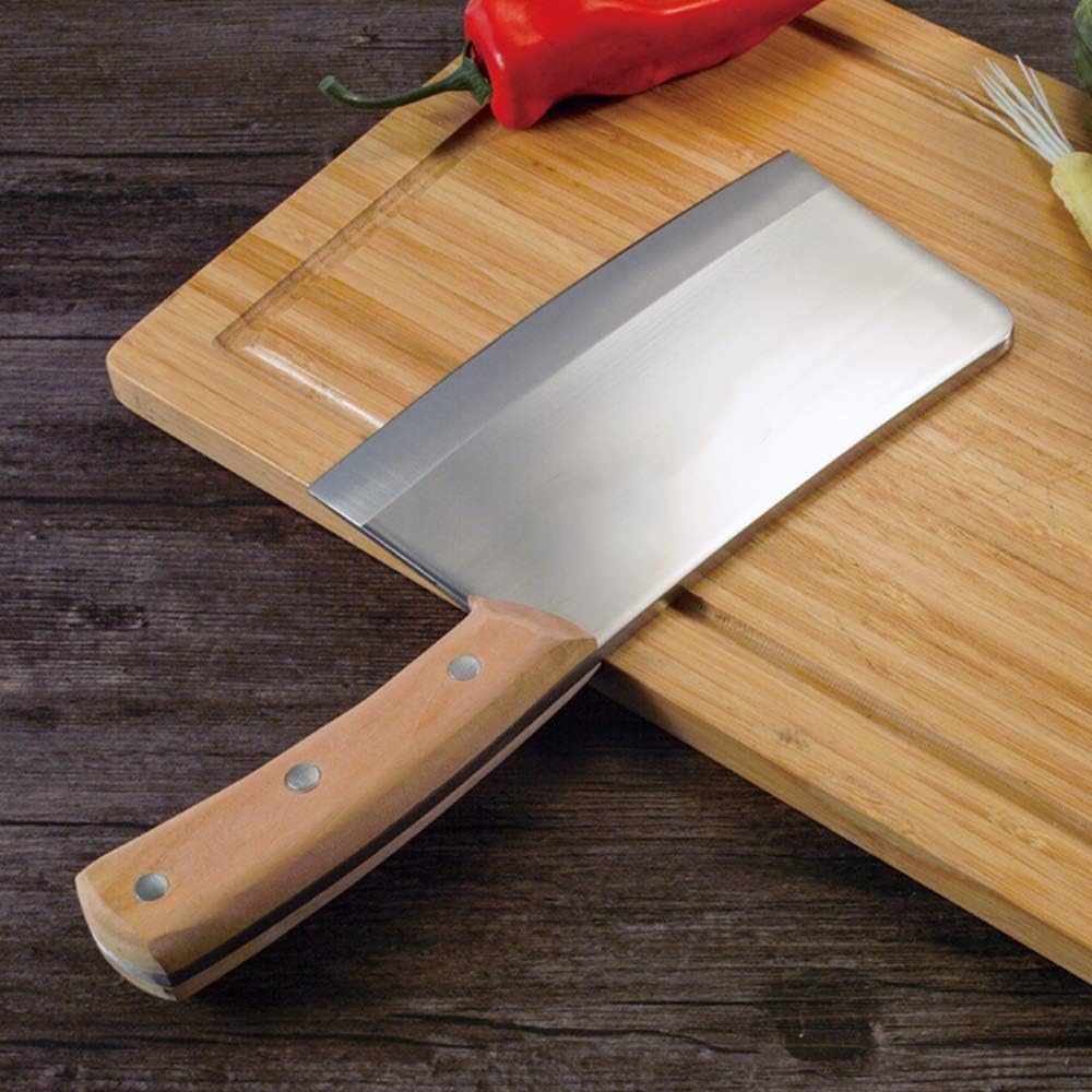 7.2 Inch Professional Heavy Cleaver Butcher Knife Razor Sharp German Steel Blade