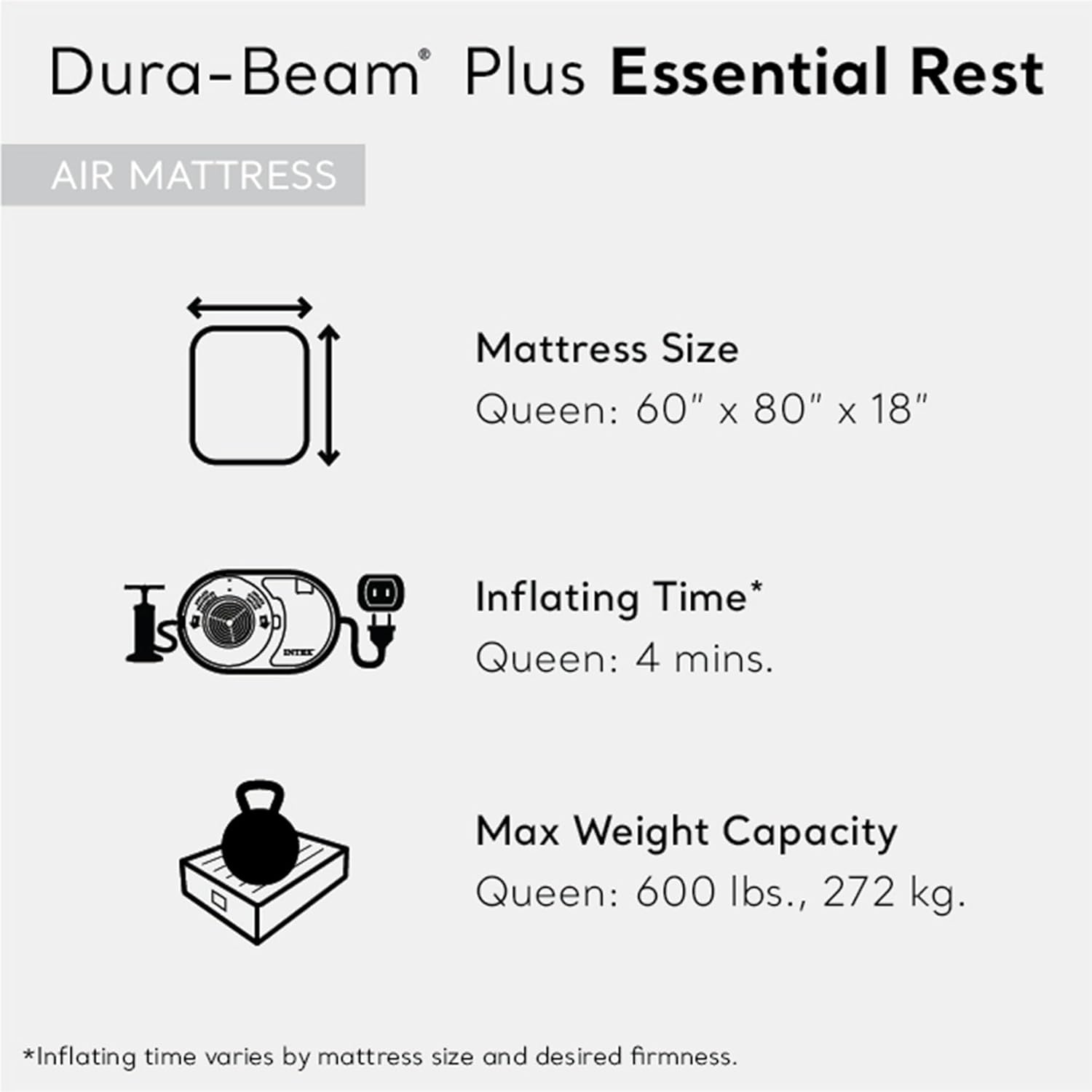 Intex Dura-Beam® Plus Essential Rest Air Mattress 18