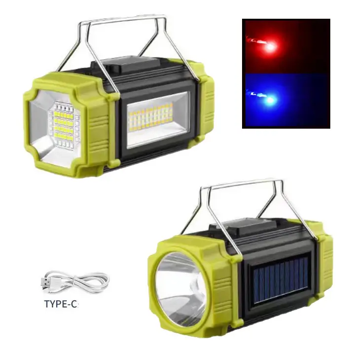 Portable Solar lantern LS-228-LED WHITE+RED+BLUE+YELLOW