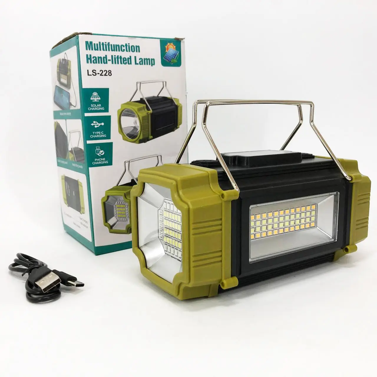 Portable Solar lantern LS-228-LED WHITE+RED+BLUE+YELLOW