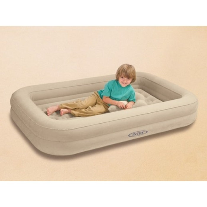 Intex 66810 Kids Inflatable Raised Frame Travel Air Mattress with Hand Pump
