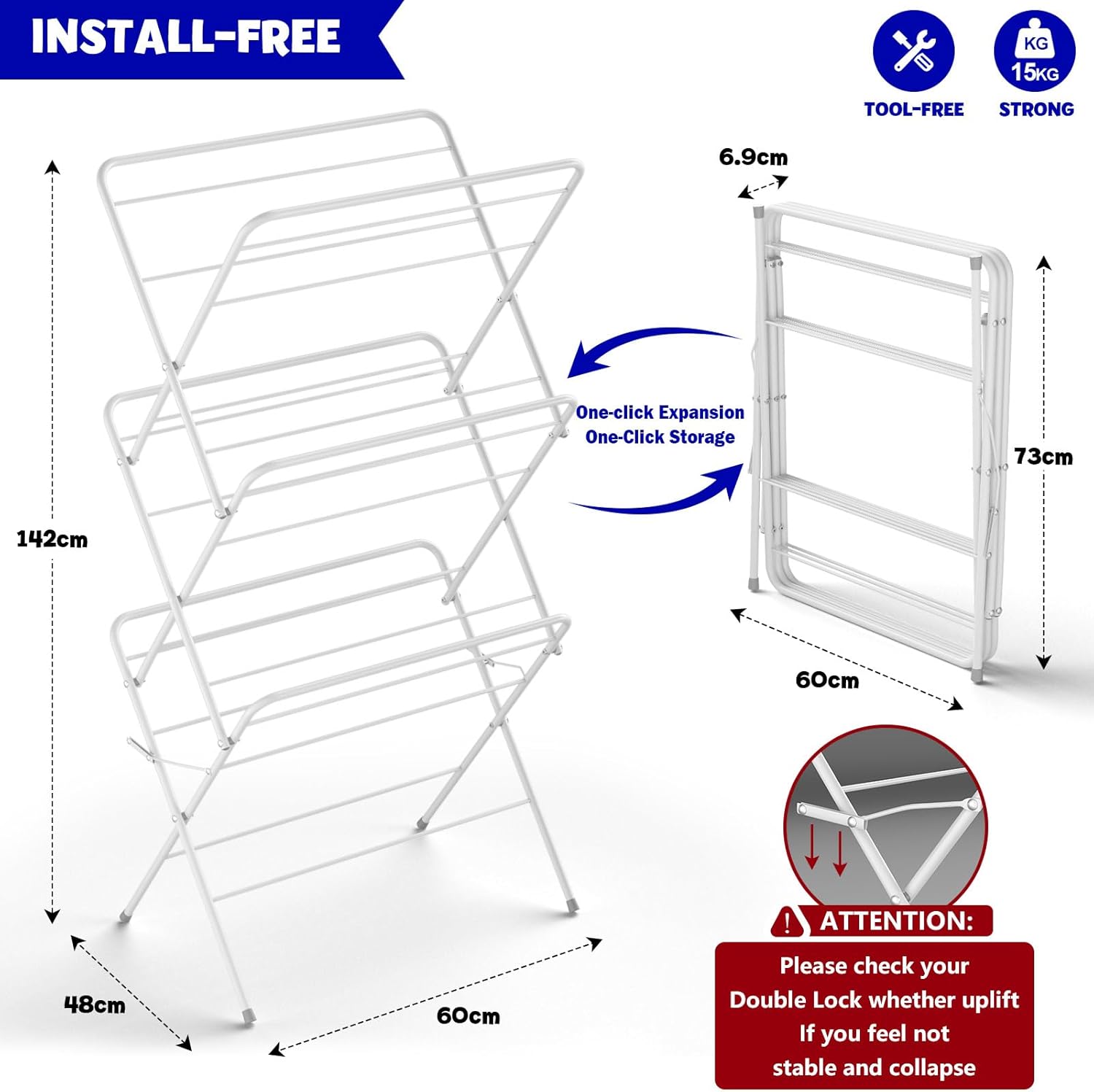 3-Tier Clothes Drying Stand