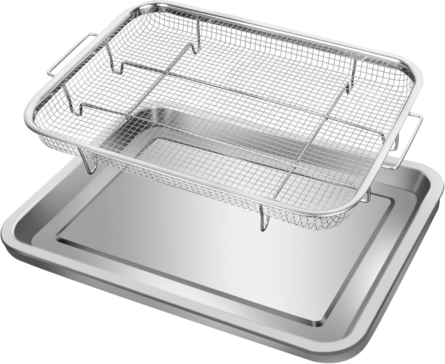 Small Air Fryer Basket for Oven Air Fryer Basket and Tray Stainless Steel for Cooking Baking and Broiling !