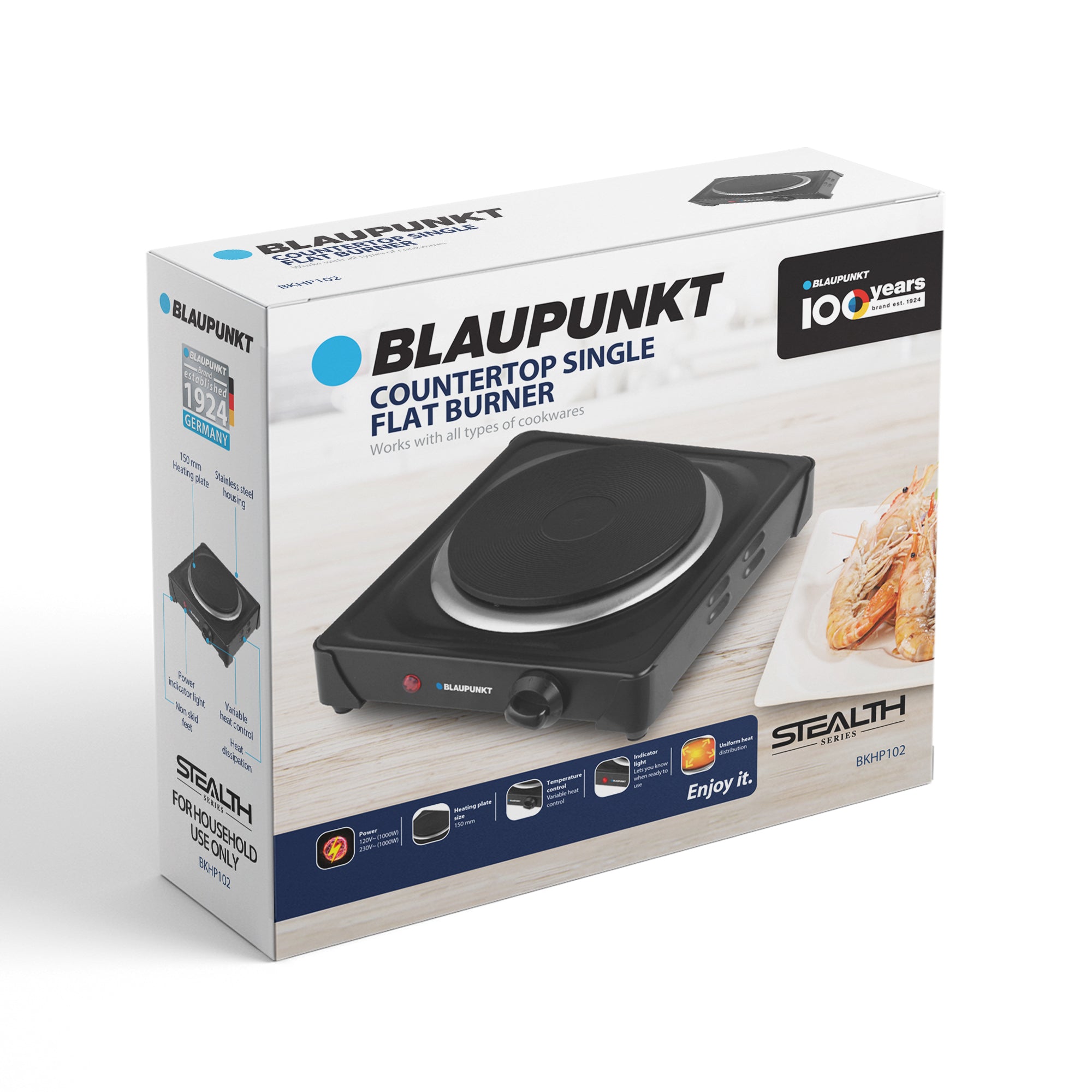 Blaupunkt Countertop Single Hot Plate BKHP102 Electric