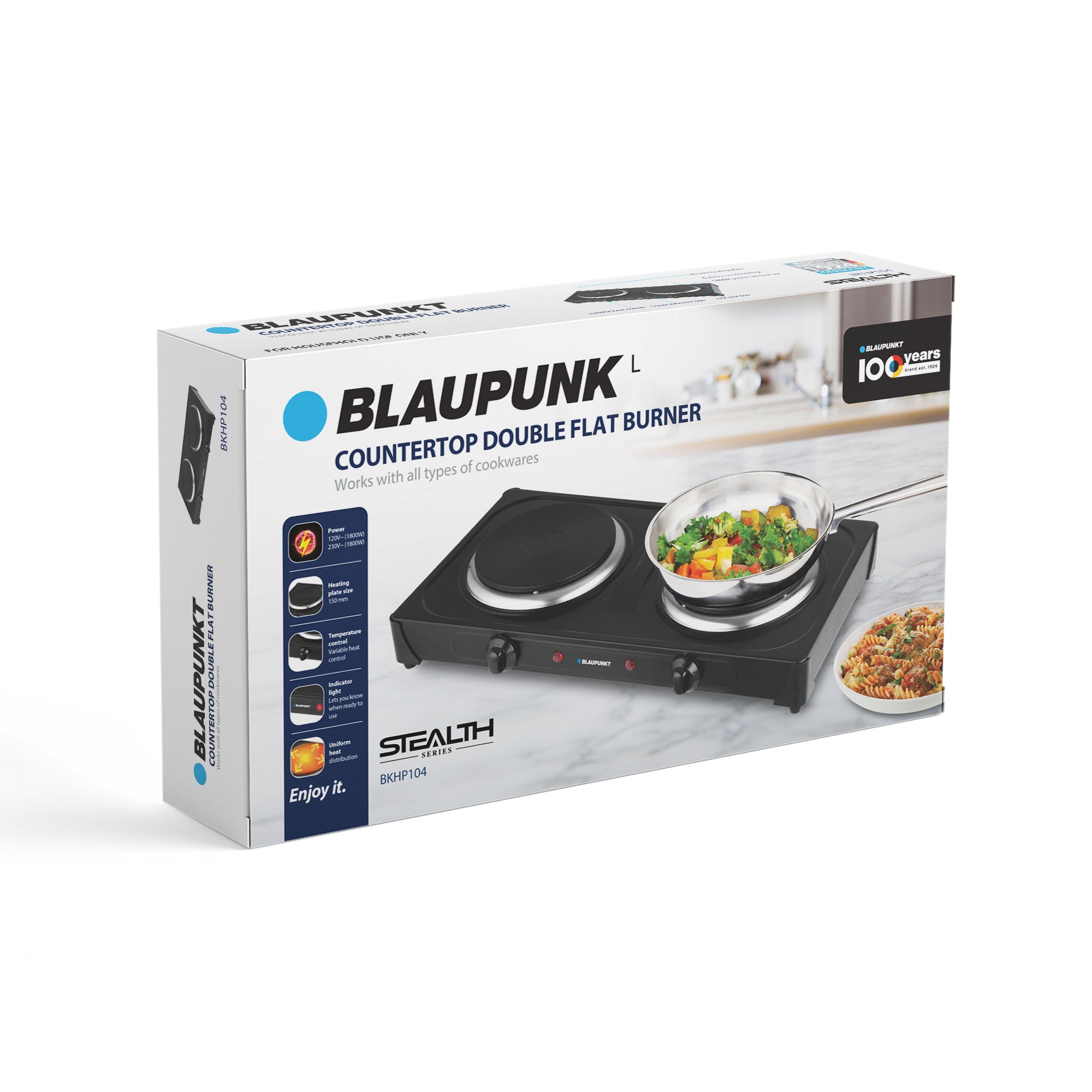 Blaupunkt Countertop Double Hot Plate BKHP104 Electric