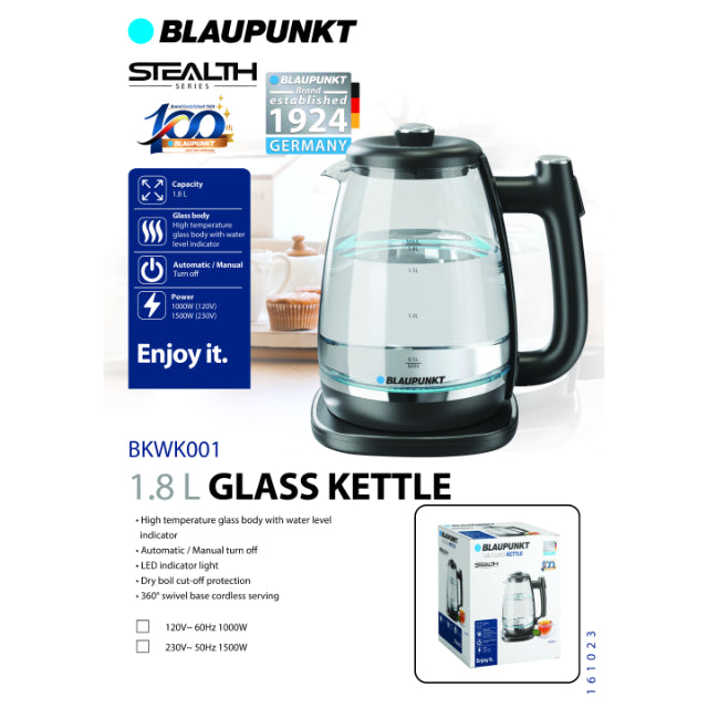 Blaupunkt 1.8L Glass Kettle