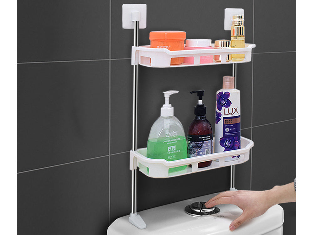 Bathroom shelf over toilet seat free-standing wc 2 shelves shelf toilet Size