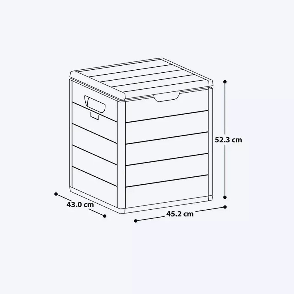 Rimax 26Gal Resin Deck Storage Box Mocha (14218)