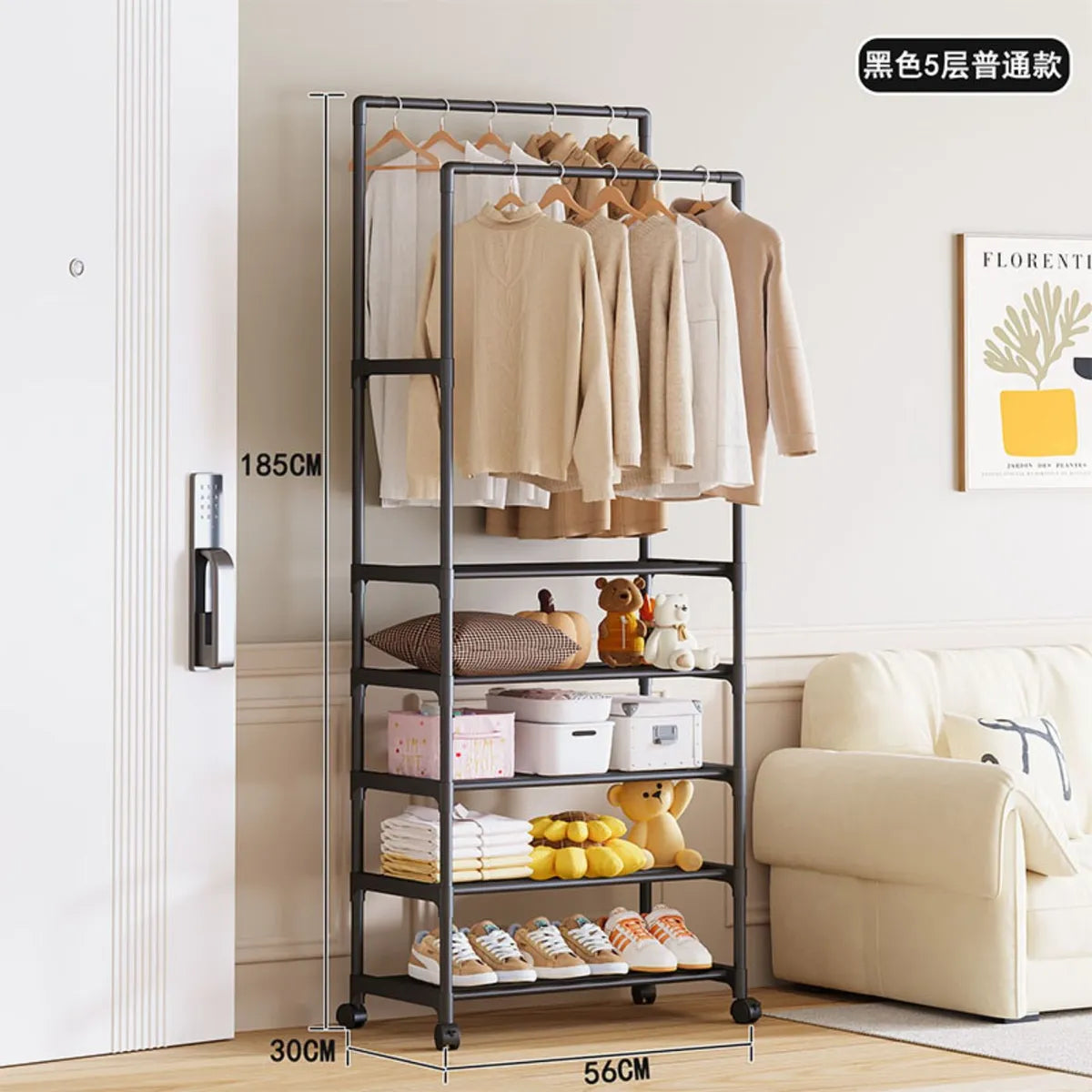 Shoe and Hat Storage Clothes Rack 5 Layer