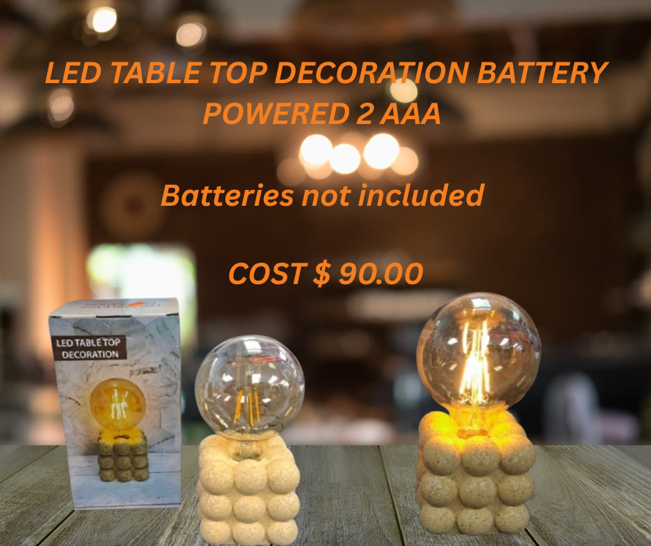 LED Table Top Decoration Battery Powered 2 AAA