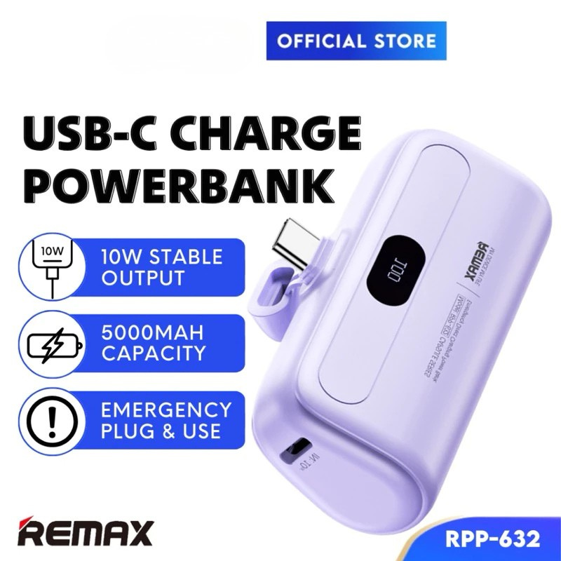 Remax RPP 632 5000Mah Emergency Direct Fast Charging Power bank