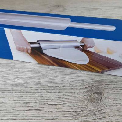 Rolling pin size: 47 cm x 6 cm x 6 cm. Working surface length 25 cm